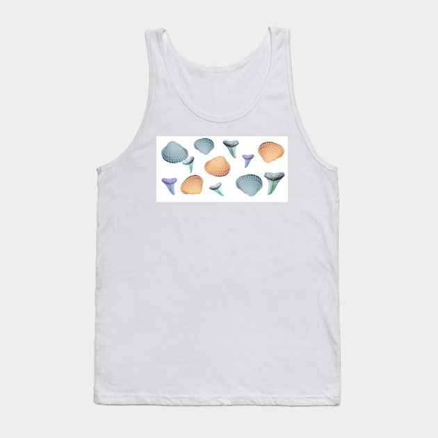 Pastel  Fossils and Shells Tank Top by AtlanticFossils